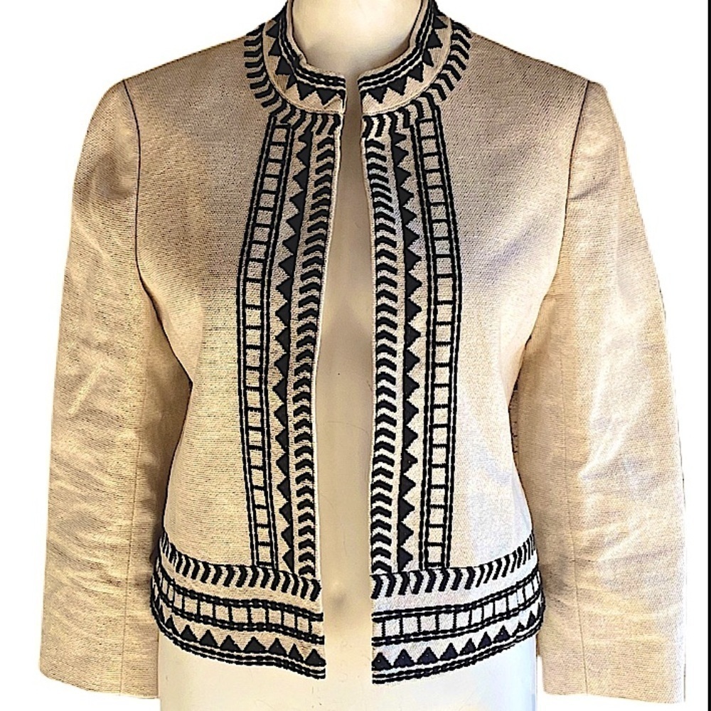 Ann Taylor Blazer Cotton/Linen Blend
